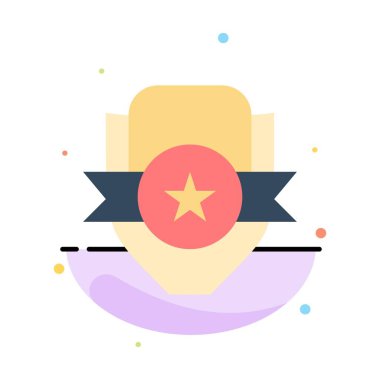 Rozet, Kulüp, Amblem, Kalkan, Spor Soyut Düz Renk Simgesi Temp