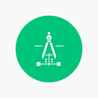 Pusula, Çizim, Eğitim, Mühendislik beyaz glyph simgesi