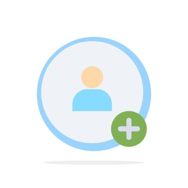 Ekle, İletişim, Twitter Soyut Daire Arka Plan Düz renk Simgesi