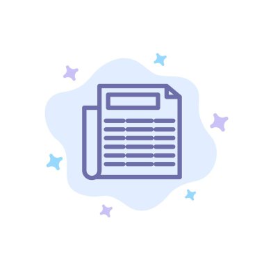 Özet Bulut Arka Planda Haber, Kağıt, Belge MaviSi Simgesi