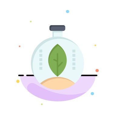 Yeşil, Yenilik, Enerji, Güç Soyut Düz Renk Simge Templa