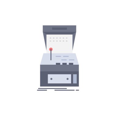 Arcade, konsol, oyun, makine, Düz Renk Simge Vektör oynamak