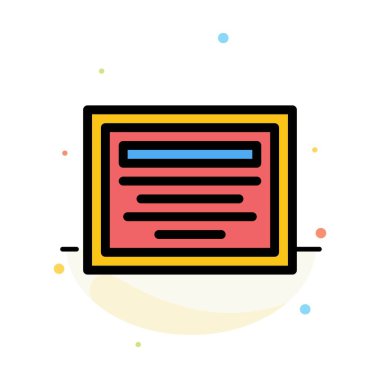 Eğitim, Dosya, Not Soyut Düz Renk Simgesi Şablonu