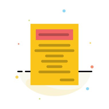 Kitap, Eğitim, Çalışma Soyut Düz Renk Simgesi Şablonu