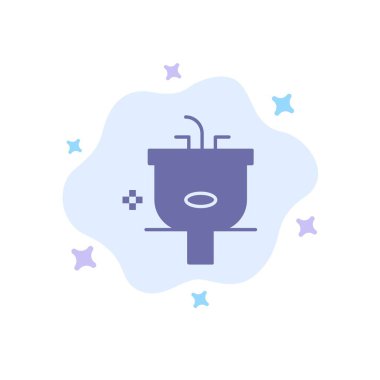 Lavabo, banyo, temizlik, duş, yıkama mavi Icon soyut CL