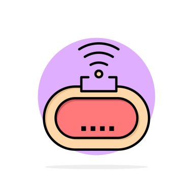 Cihaz, Güvenlik, Wifi, Sinyal Soyut Daire Arka Plan Düz c