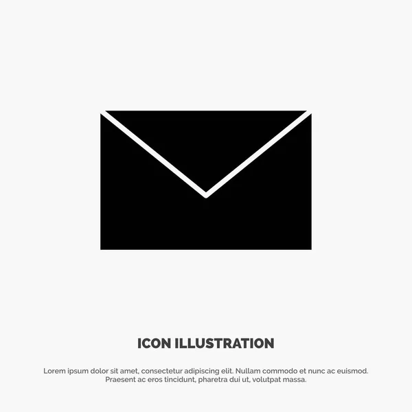 Email, Mail, Message solid Glyph Icon vector — Stock Vector