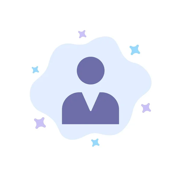 Administrador, Hombre, Icono azul del usuario en el fondo abstracto de la nube — Vector de stock
