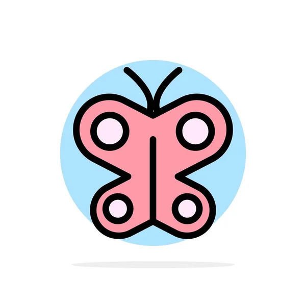 Schmetterling, Fliege, Insekt, Frühling abstrakten Kreis Hintergrund flach c — Stockvektor