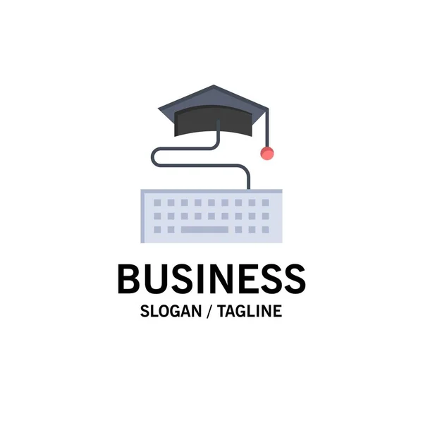 Sleutel, toetsenbord, onderwijs, afstuderen Business logo sjabloon. Florida — Stockvector