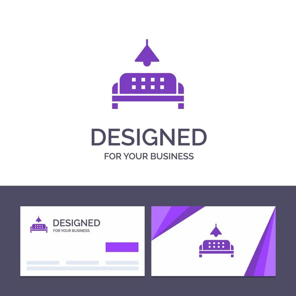Creative Business Card and Logo template Sofa, Furniture, Lump, — Stock Vector