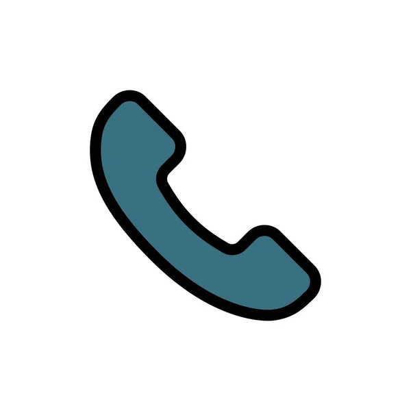 Telefone, Telefone, Ligue para o ícone de cor plana. Vector ícone banner Temp — Vetor de Stock