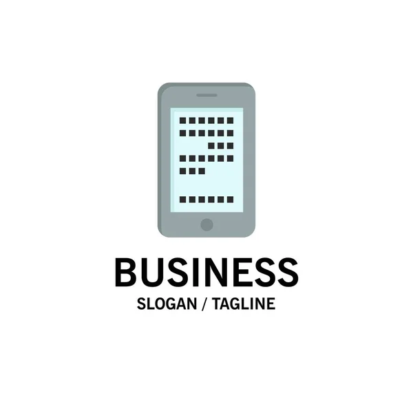 Mobiele, onderwijs, cel, coderen Business logo sjabloon. Platte Col — Stockvector