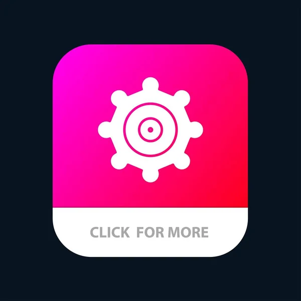 Einstellung, Getriebe mobile App-Taste. Android- und ios-Glyphen-Version — Stockvektor