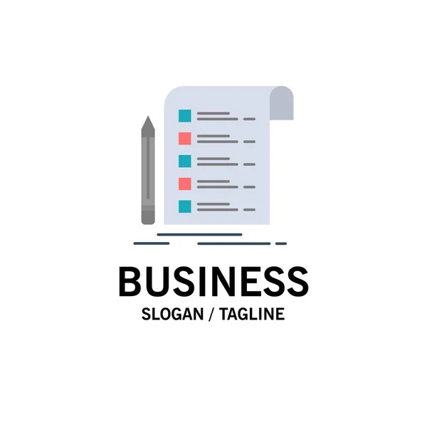 Fil, rapport, faktura, kort, checklista Business logo mall. F — Stock vektor