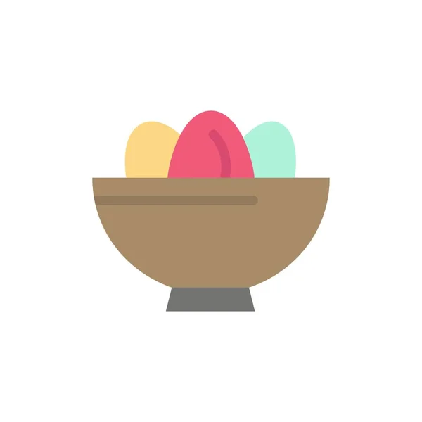 Κύπελλο, εορτασμός, Πάσχα, αυγό, φωλιά επίπεδη χρώμα Icon. Διάνυσμα — Διανυσματικό Αρχείο