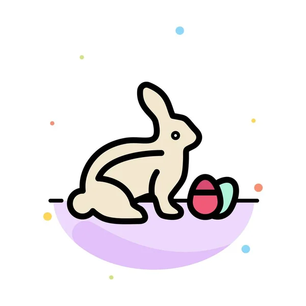 Conejo, Pascua, Bebé, Naturaleza Plantilla de icono de color plano abstracto — Vector de stock