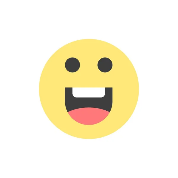 Emojis, щасливий, мотивація плоский колір ікони. Векторна іконка банера T — стоковий вектор