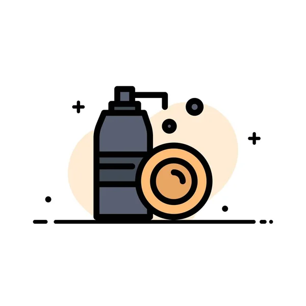 Aerosol Bottle Cleaning Spray Business Flat Line Filled Icon Vector - Stok Vektor