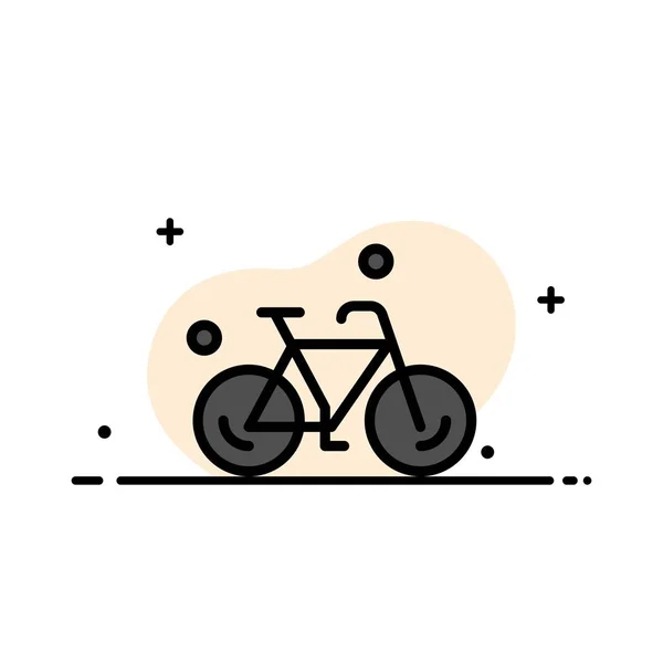 Bisiklet, Bisiklet, çevrim, bahar Iş düz çizgi dolu simge VEC — Stok Vektör