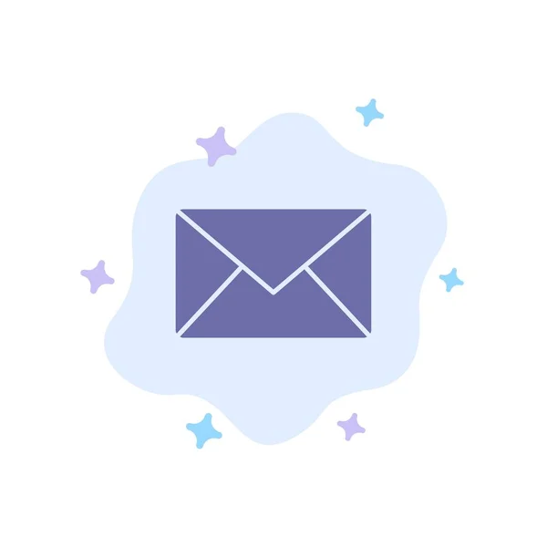 Ηλεκτρονικό ταχυδρομείο, αλληλογραφία, μήνυμα, SMS Blue Icon σε αφηρημένο σύννεφο φόντο — Διανυσματικό Αρχείο