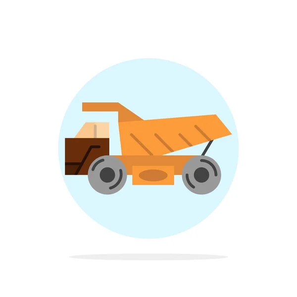 Camion, Remorque, Transport, Construction Abstrait Circle Backgrou — Image vectorielle