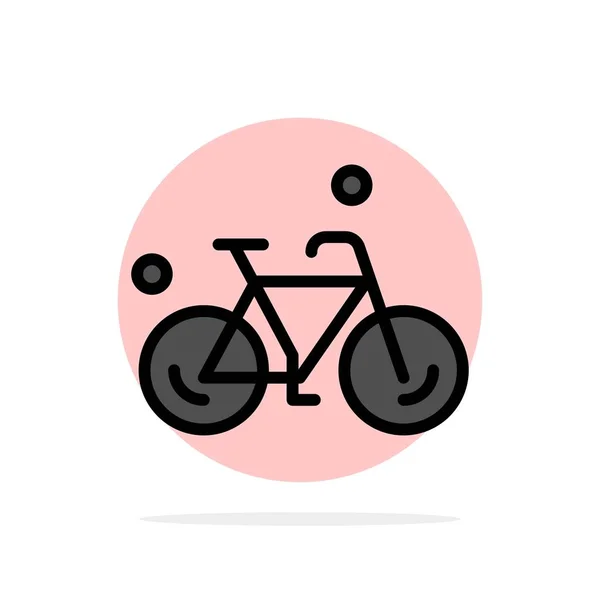 Bicicleta, Bicicleta, Ciclo, Spring Abstract Circle Background Flat col —  Vetores de Stock