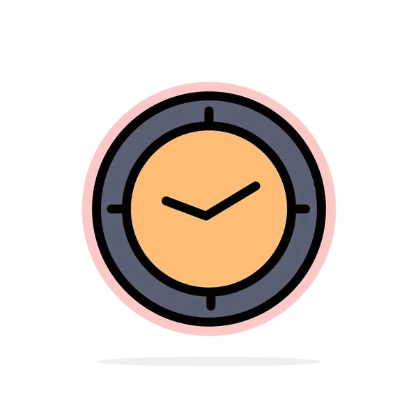 Hodinky, čas, časovač, na pozadí s abstraktním kroužkem plochý barevný — Stockový vektor