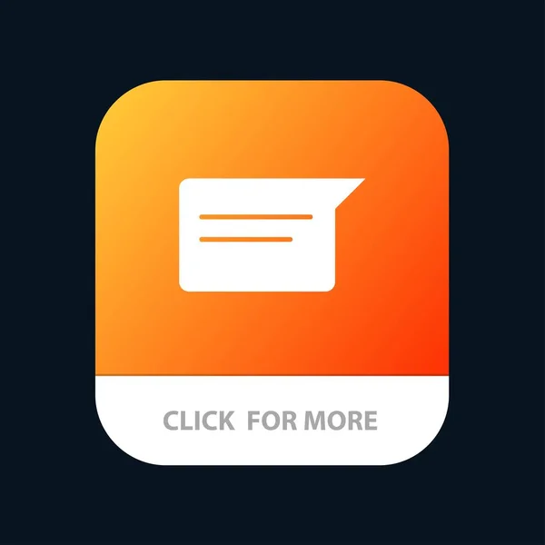 Chat, Básico, Charlando, Ui Mobile App Button. Android e IOS Gly — Archivo Imágenes Vectoriales