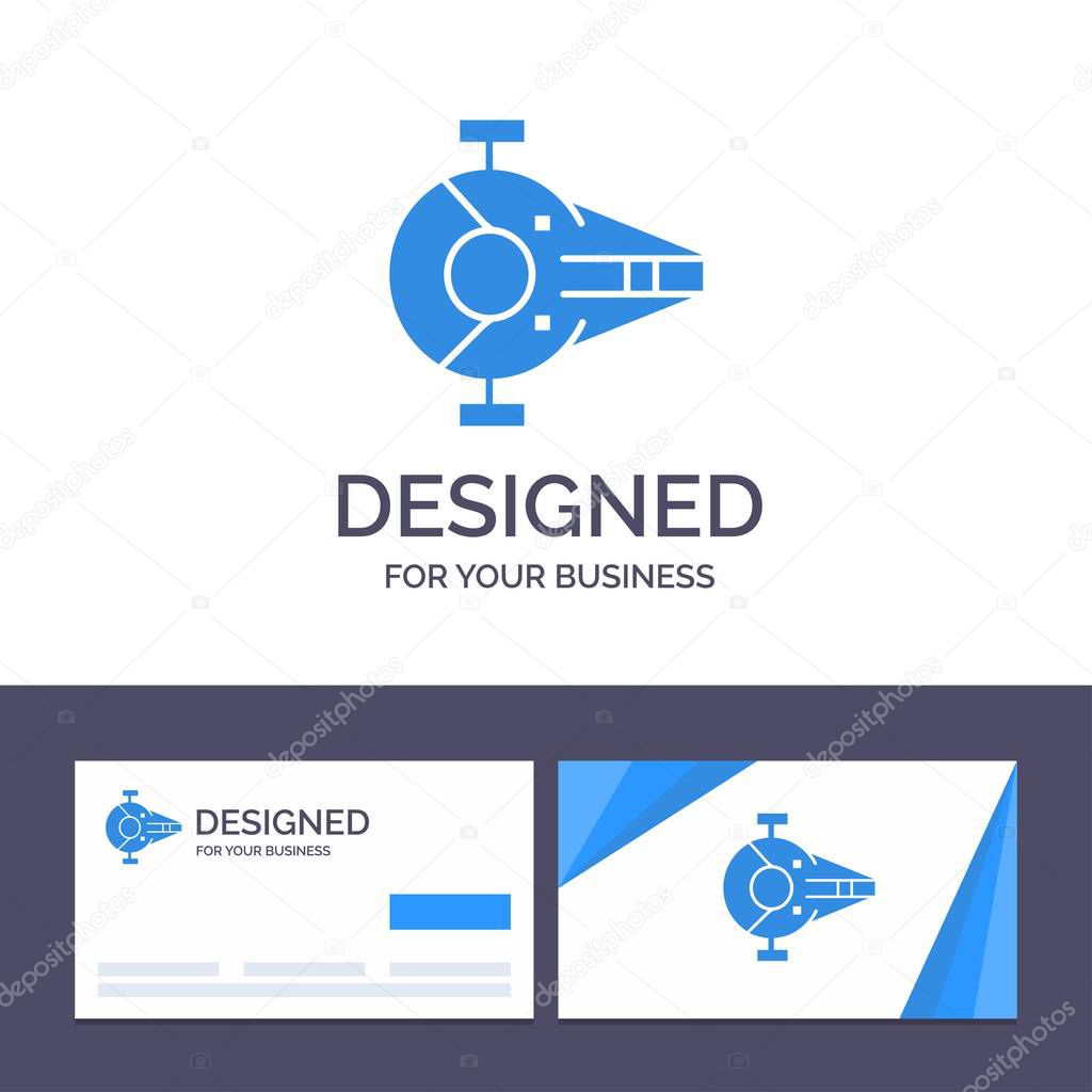 Creative Business Card and Logo template Cruiser, Fighter, Inter