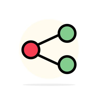 Medya, Paylaşım, Sosyal, Paylaşım Soyut Daire Arka Plan Düz co