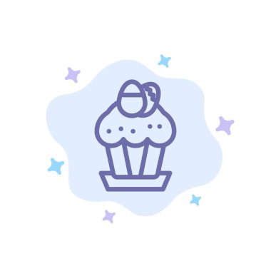 Yumurta, Kek, Fincan, Gıda, Soyut Bulut Backgro Paskalya MaviSi Simgesi