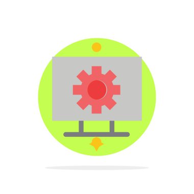 Bilgisayar, donanım, ayar, dişli soyut daire arka plan FLA