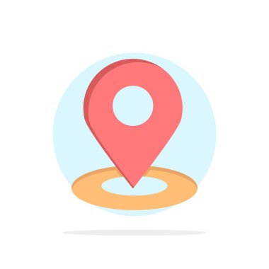Konum, Harita, Pin, Otel Soyut Daire Arka Plan Düz renk 