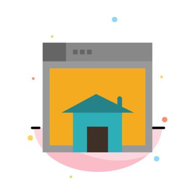 Ana sayfa, satış, web, düzen, sayfa, web sitesi soyut düz renk simgesi 