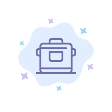 Ocak, Mutfak, Pirinç, Soyut Bulut Backgro Otel Mavi Simge