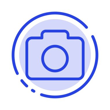 Instagram, Kamera, Görüntü Mavi Noktalı Çizgi Simgesi
