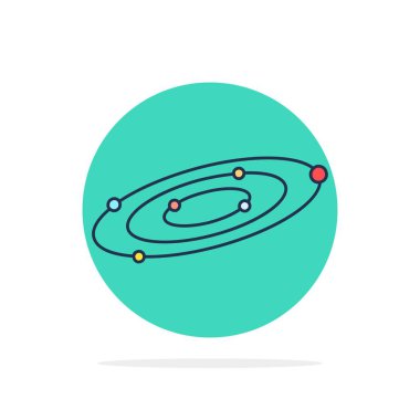 Galaksi, astronomi, gezegenler, sistem, evren Düz Renk Simge Vec