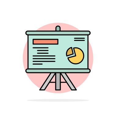 Sunum, Pano, Projektör, Grafik Soyut Daire Arka Planı