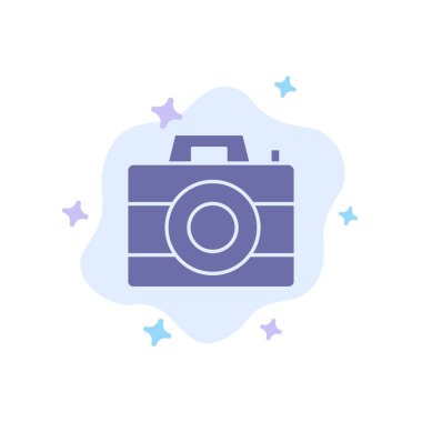 Kamera, Bilgisayar, Dijital, Soyut Clou Üzerinde Teknoloji Mavi Simge