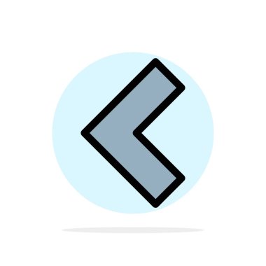 Ok, Arka, Sol Soyut Daire Arka Plan Düz renk Simgesi