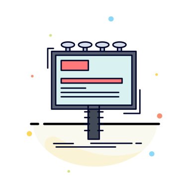 Reklam, reklam, reklam, billboard, promosyon Düz Renk Simgesi