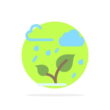 Yeşil, Ağaçlar, Bulut, Yaprak Soyut Daire Arka Plan Düz renk 