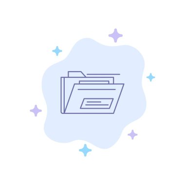 Klasör, Dosya, Zip, Rar, Soyut Bulut Arka Plan Üzerinde Mavi Simge