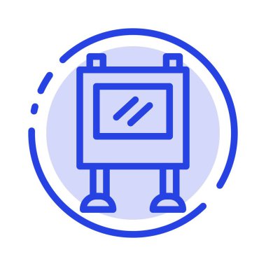 Reklam, Reklam, Billboard, Poster Mavi Noktalı Çizgi L