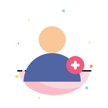 Takip et, Yeni, Kullanıcı Soyut Düz Renk Simgesi Şablonu