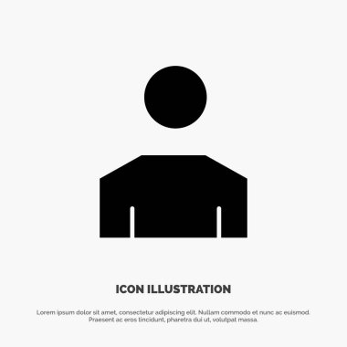 Avatar, Erkek, İnsanlar, Profil katı Glyph Icon vektör