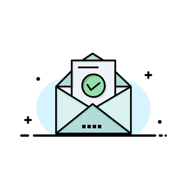 Post, E-Mail, Umschlag, Bildungs-Business-Logo-Vorlage. flache co — Stockvektor