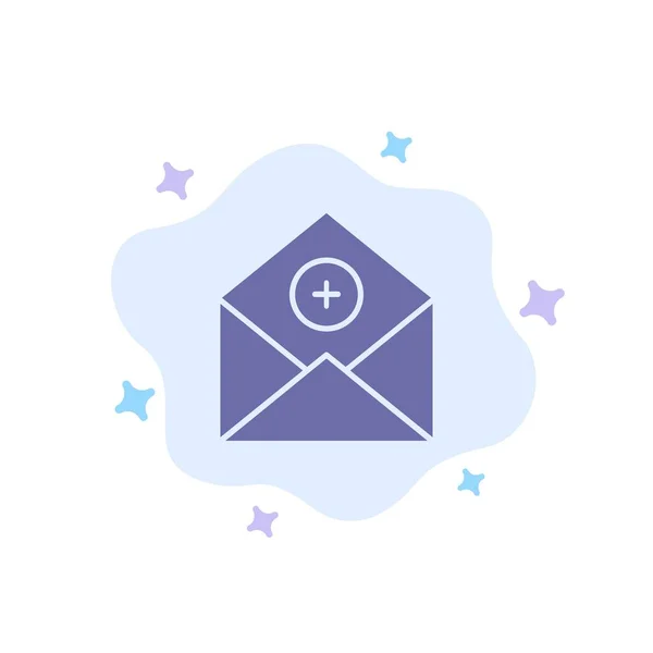 Adicionar, Adicionar-Mail, Comunicação, Email, Mail Blue Icon em Abstract —  Vetores de Stock