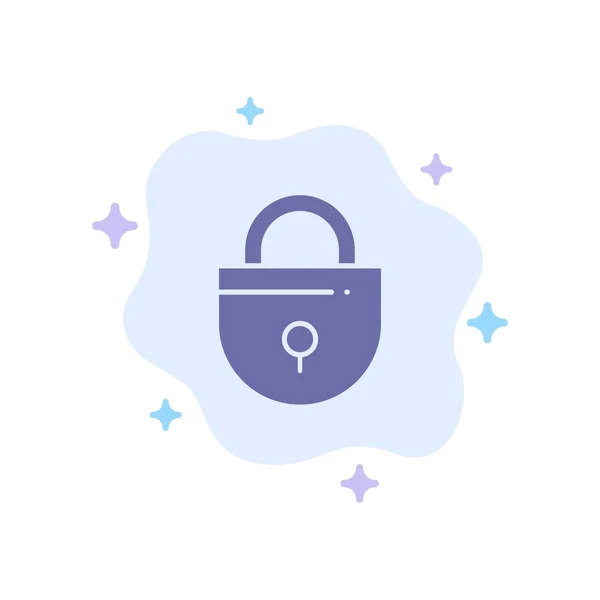 Internet, Schloss, abgeschlossen, blaues Sicherheitssymbol auf abstrakter Wolke bac — Stockvektor